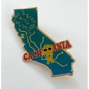 Odyssey of the Mind OM OotM CA California State Enamel Lapel Pin Blue